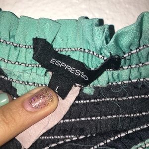 Black and Aqua Maxi Dress